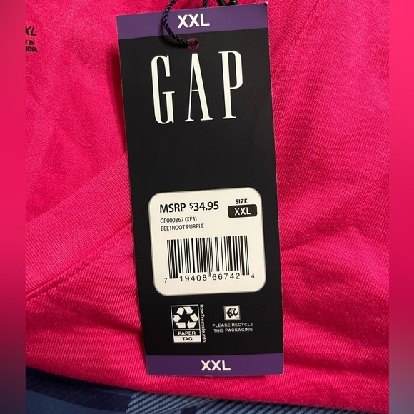 NWT GAP short sleeved tee XXL beetroot purple - Picture 8 of 9